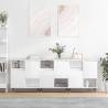 Sideboards 3 pcs High Gloss White Engineered Wood Colour high gloss white Quantity in Package 3 