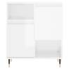 High Gloss White Sideboards - 3 pcs Engineered Wood