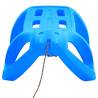 Sledge Blue 80x39.5x25.5 cm - Durable Polypropylene Toboggan