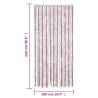 Fly Curtain Silver Grey & Pink 100x220 cm | Hipomarket