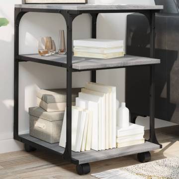 3-Tier Printer Stand Grey Sonoma | Organize Your Workspace