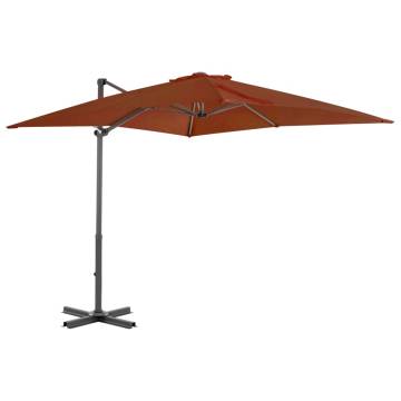 Cantilever Umbrella with Aluminium Pole - Terracotta 250x250 cm