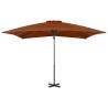 Cantilever Umbrella with Aluminium Pole - Terracotta 250x250 cm