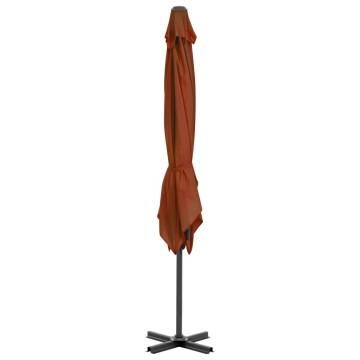 Cantilever Umbrella with Aluminium Pole - Terracotta 250x250 cm