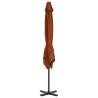 Cantilever Umbrella with Aluminium Pole - Terracotta 250x250 cm