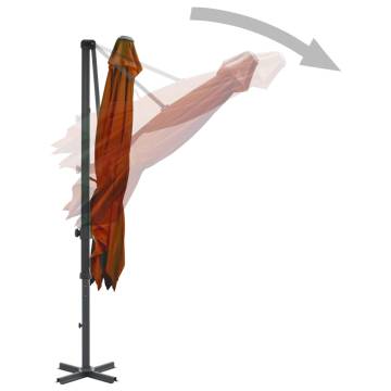 Cantilever Umbrella with Aluminium Pole - Terracotta 250x250 cm