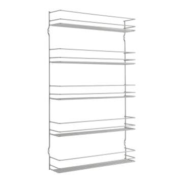 Metaltex 5-Tier Wall Spice Rack Pepito Silver | Organize Your Kitchen