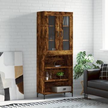 Highboard Smoked Oak 69.5x34x180 cm - Stylish Storage Solution