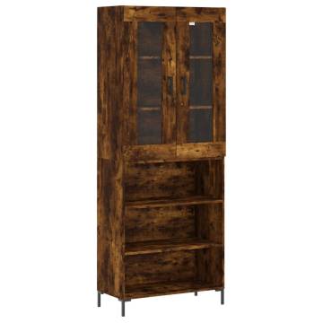 Highboard Smoked Oak 69.5x34x180 cm - Stylish Storage Solution