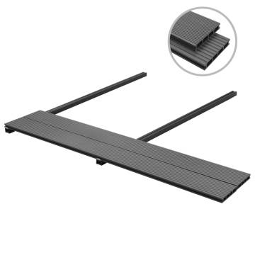 WPC Decking Boards & Accessories 20m² Grey - Durable & Stylish