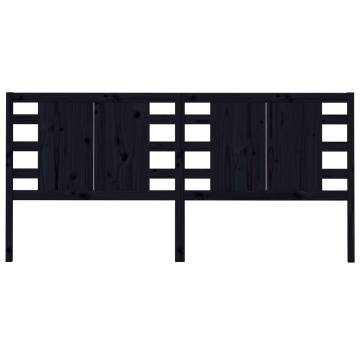 Stylish Black Wooden Headboard - 146x4x100 cm | HipoMarket