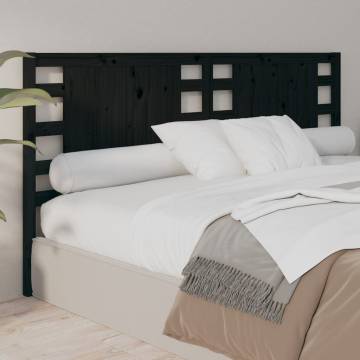 Stylish Black Wooden Headboard - 146x4x100 cm | HipoMarket