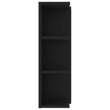 Stylish Black Bathroom Mirror Cabinet - 80x20.5x64 cm