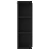 Stylish Black Bathroom Mirror Cabinet - 80x20.5x64 cm