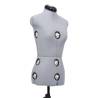 Adjustable Grey Dress Form for Women - Size S (33-40)