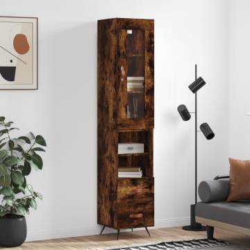 Highboard Smoked Oak - Elegant Engineered Wood Storage Unit