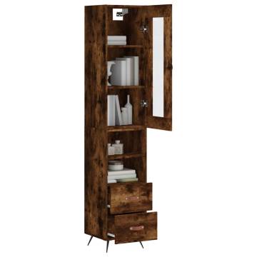 Highboard Smoked Oak - Elegant Engineered Wood Storage Unit