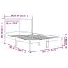 Solid Wood Pine Bed Frame 140x200 cm | Modern Bedroom Design