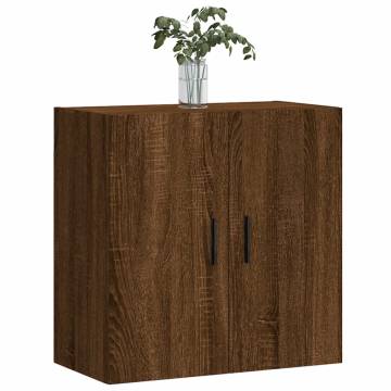 Stylish Brown Oak Wall Cabinet - 60x31x60 cm Engineered Wood