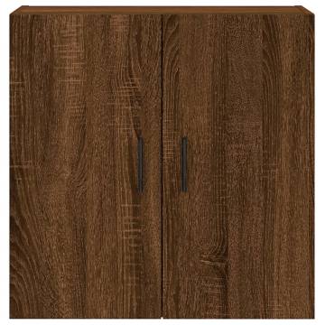 Stylish Brown Oak Wall Cabinet - 60x31x60 cm Engineered Wood