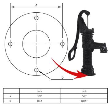 Durable Garden Water Pump with Stand - Cast Iron Construction