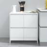 Sideboard High Gloss White 70x41x75 cm Engineered Wood Colour high gloss white Quantity in Package 1 