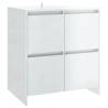 Minimalist High Gloss White Sideboard - 70x41x75 cm