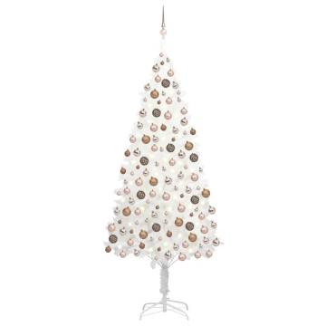 Pre-lit Artificial Christmas Tree with Ball Set - 240 cm White