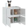 Minimalist High Gloss White Sideboard - 70x41x75 cm