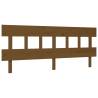 Honey Brown Solid Wood Bed Frame with Headboard - 200x200 cm