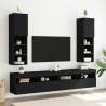 TV Cabinets with LED Lights 2 pcs Black 30.5x30x102 cm Colour black Quantity in Package 2 Height 102 cm Width 30.5 cm 