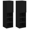 Stylish Black TV Cabinets with RGB LED Lights - Set of 2