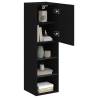 Stylish Black TV Cabinets with RGB LED Lights - Set of 2