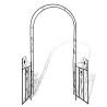 Elegant Garden Arch Door for Climbing Plants | Hipo Market