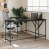 Desk Black 149x149x75 cm Engineered Wood Colour black 