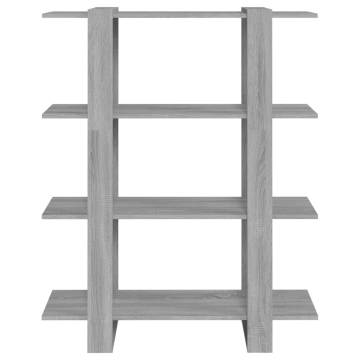 Book Cabinet/Room Divider Grey Sonoma - 100x30x123.5 cm