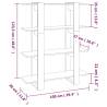 Book Cabinet/Room Divider Grey Sonoma - 100x30x123.5 cm