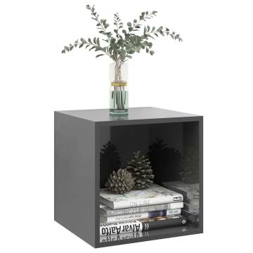 High Gloss Grey Wall Cabinet - 37x37 cm | Hipomarket