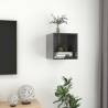 High Gloss Grey Wall Cabinet - 37x37 cm | Hipomarket