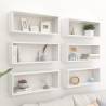 Wall Cube Shelf 6 pcs White 60x15x23 cm Engineered Wood Colour white Size 60 x 15 x 23 cm Quantity in Package 6 Number of Pieces 1 