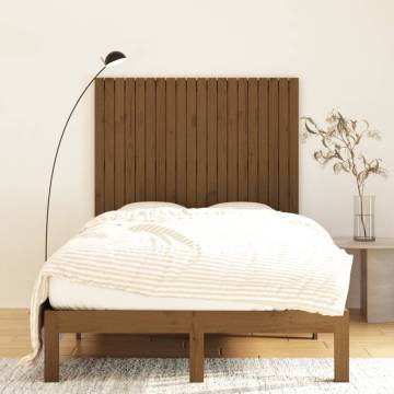 Honey Brown Wall Headboard - Solid Pine 127.5x3x110 cm