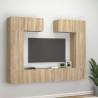 6 Piece TV Cabinet Set Sonoma Oak Engineered Wood Colour sonoma oak Quantity in Package 6 Width 100 cm 