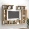 6 Piece Sonoma Oak TV Cabinet Set - Modern & Stylish Design