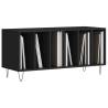 Black Record Cabinet - Stylish Storage for Vinyl Records