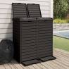 Durable Outdoor Garbage Bin - Black 78x41x86 cm | HipoMarket