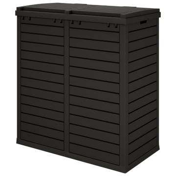 Durable Outdoor Garbage Bin - Black 78x41x86 cm | HipoMarket