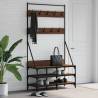 Clothes Rack with Shoe Storage Brown Oak 100x40x184 cm Colour brown oak Size 100 x 40 x 184 cm Quantity in Package 1 Number of 