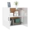 High Gloss White Wall Cabinet - Stylish & Spacious Storage