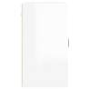 High Gloss White Wall Cabinet - Stylish & Spacious Storage