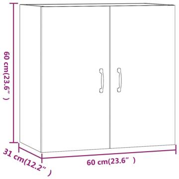 High Gloss White Wall Cabinet - Stylish & Spacious Storage